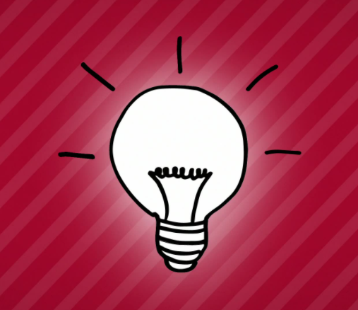 Illustration av en glödlampa som symboliserar en idé