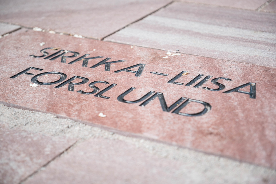 Sirkka-Liisas sten på Moras gågata