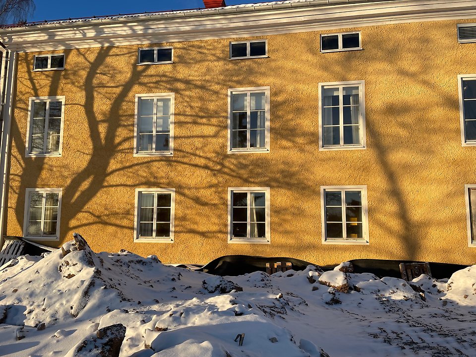 Kristinebergsgården med ny puts och nytt tak 16 Januari 2024