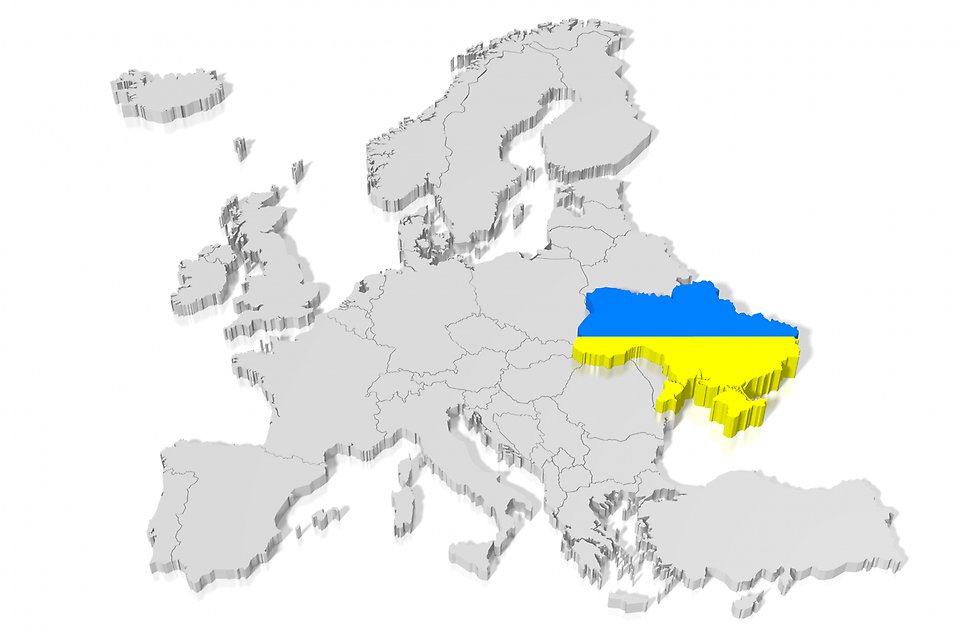 Ukraina - Europakarta