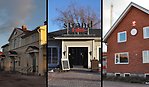 Foto på gamla stationshuset, Strandrestaurangen och gamla brandstationen